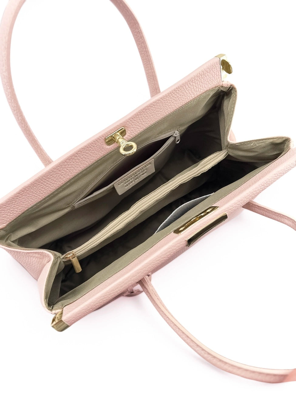 TROCADERO grained leather bowling bag, Nude pink