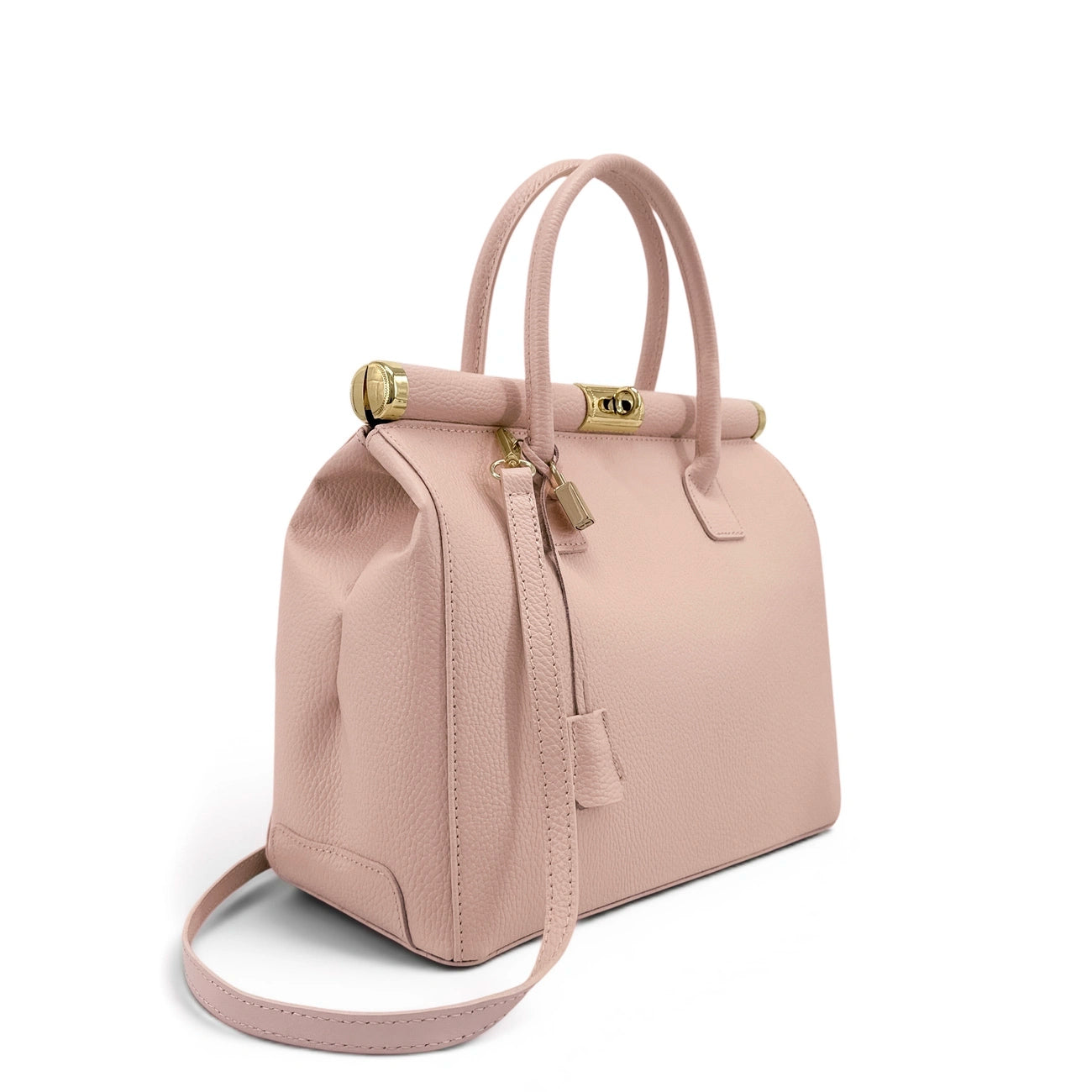 Bolsa main Cuero italiano TROCADERO Rose desnudo