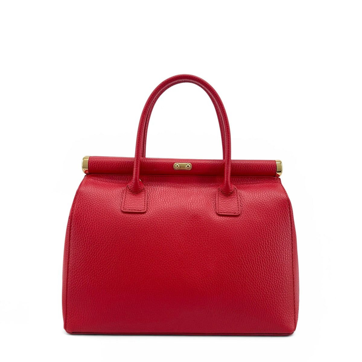Borsa bowling in pelle martellata TROCADERO Rosso garanza
