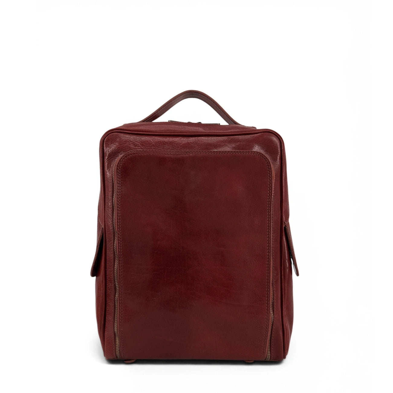 Zaino in pelle liscia OSLO Marrone castagna