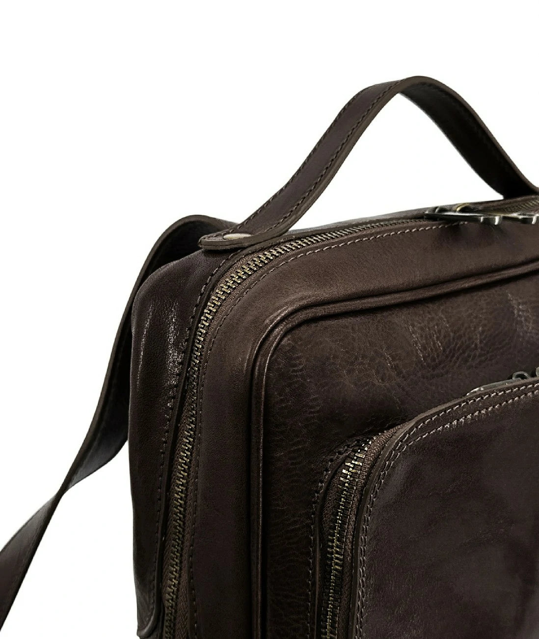 Rucksack aus Glattleder OSLO Schokoladenbraun