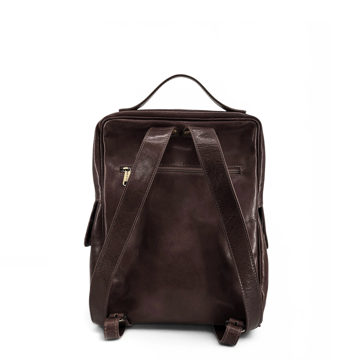 Rucksack aus Glattleder OSLO Schokoladenbraun