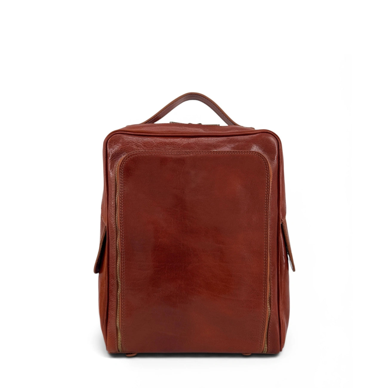 Zaino in pelle liscia OSLO Cognac scuro