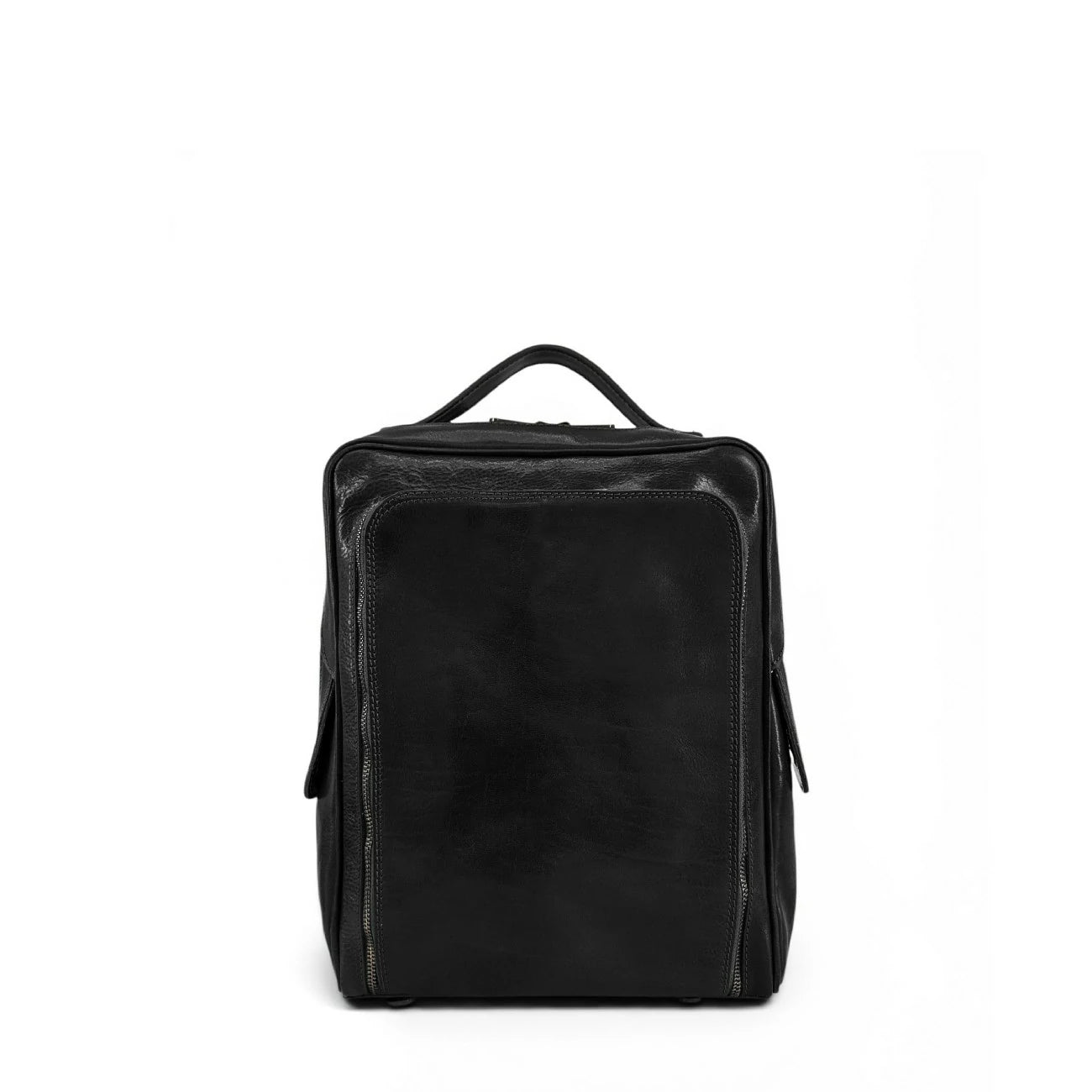 Sac à dos en cuir lisse OSLO Noir