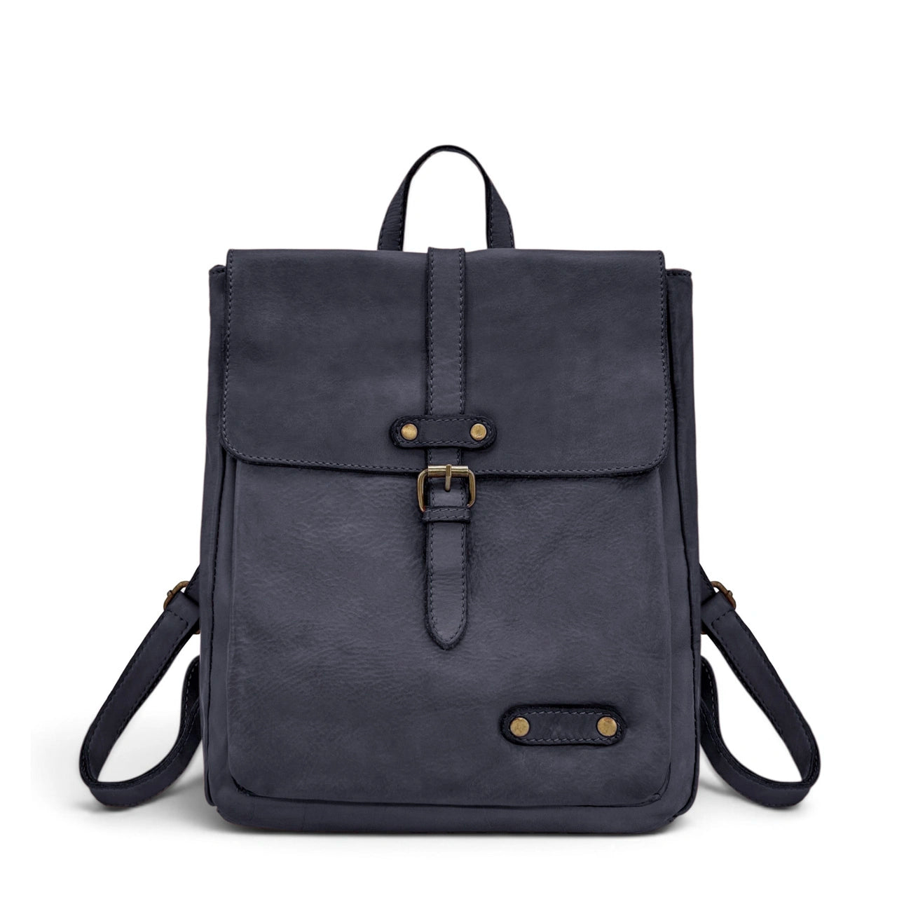 Grand sac à dos en cuir vintage SMITH (mr. & mrs.) Bleu marine
