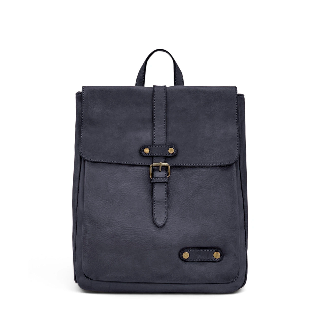 Grand leather backpack vintage SMITH (Mr. & mrs.) Navy blue
