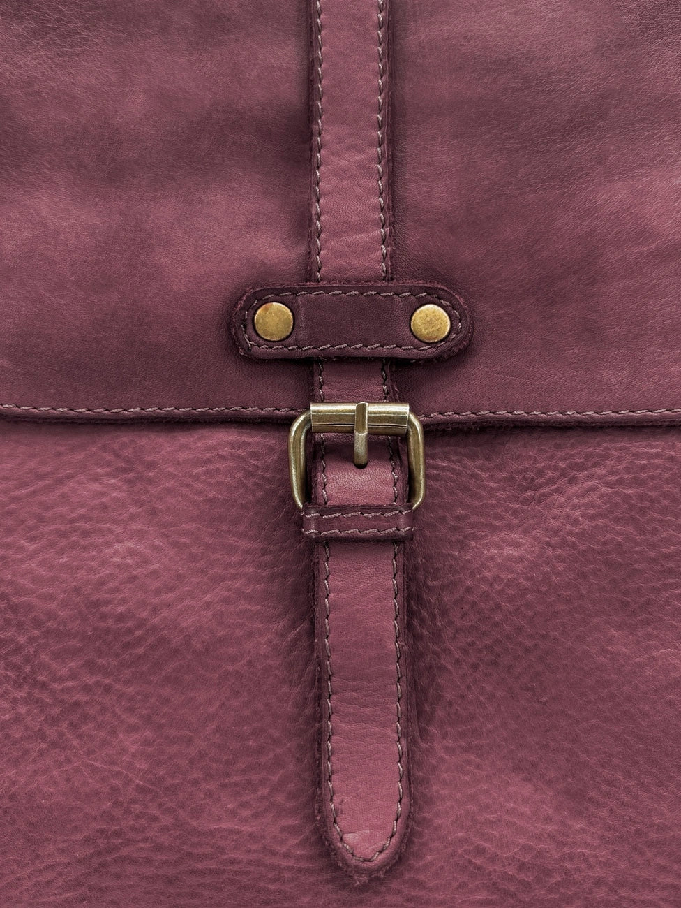 SMITH (mr. & mrs.) large vintage leather backpack, Burgundy