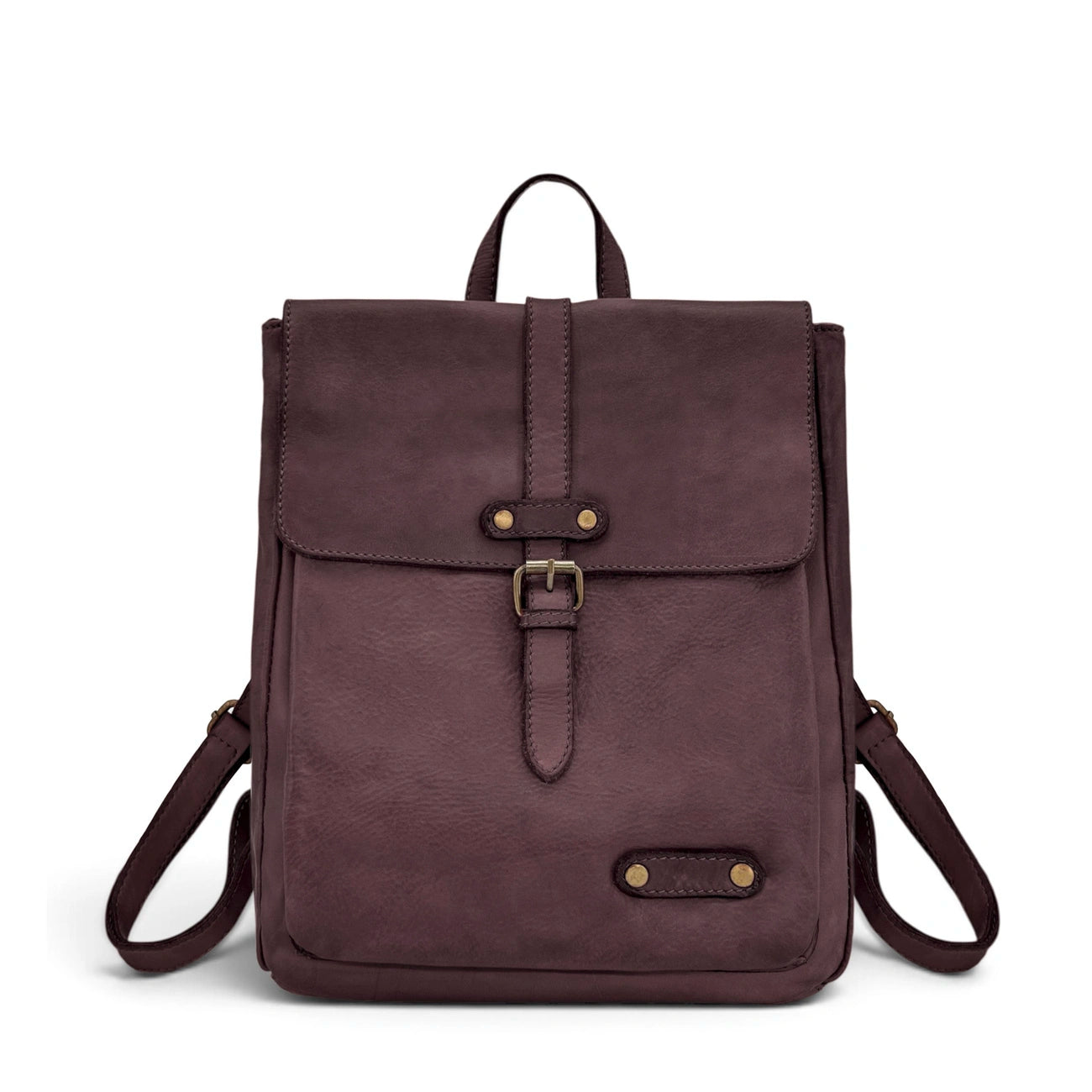 Grand sac à dos en cuir vintage SMITH (mr. & mrs.) Marron foncé
