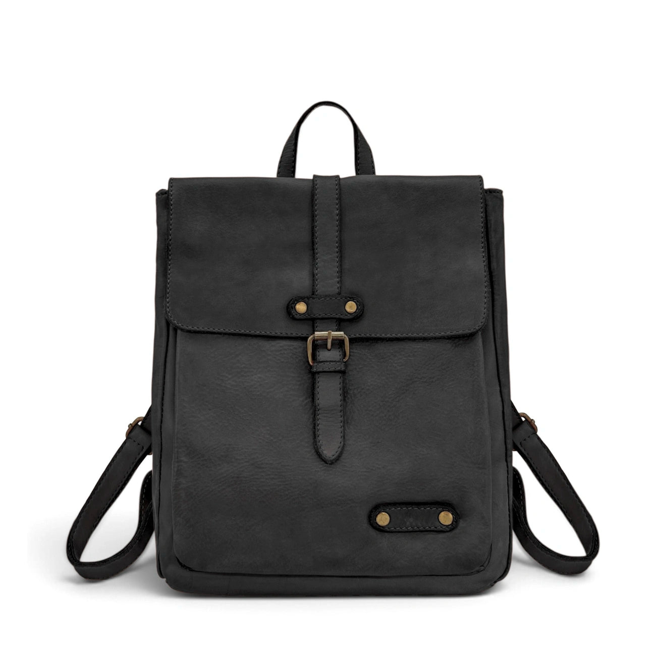 Grand sac à dos en cuir vintage SMITH (mr. & mrs.) Noir