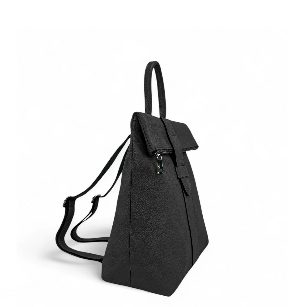 Sac à dos antivol en cuir grainé DORA Noir