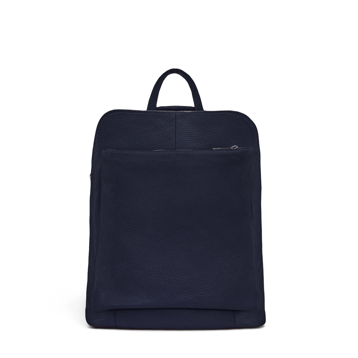 Rucksack aus genarbtem Leder CORFOU Marineblau
