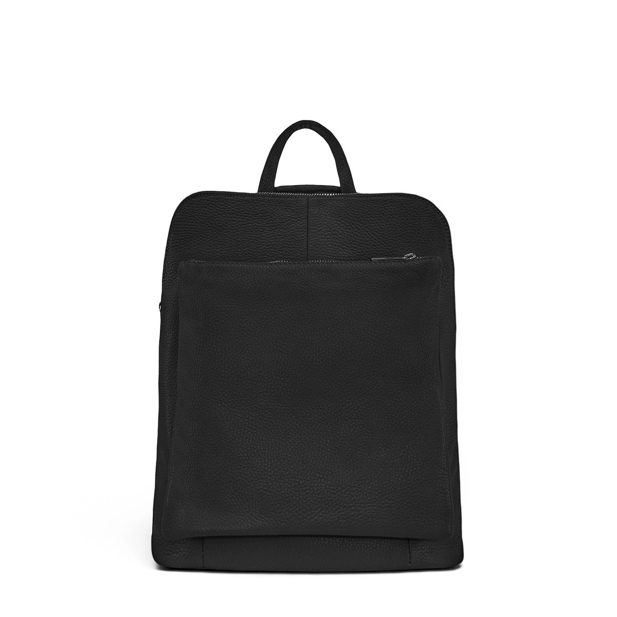 CORFOU Grained Leather Backpack Black