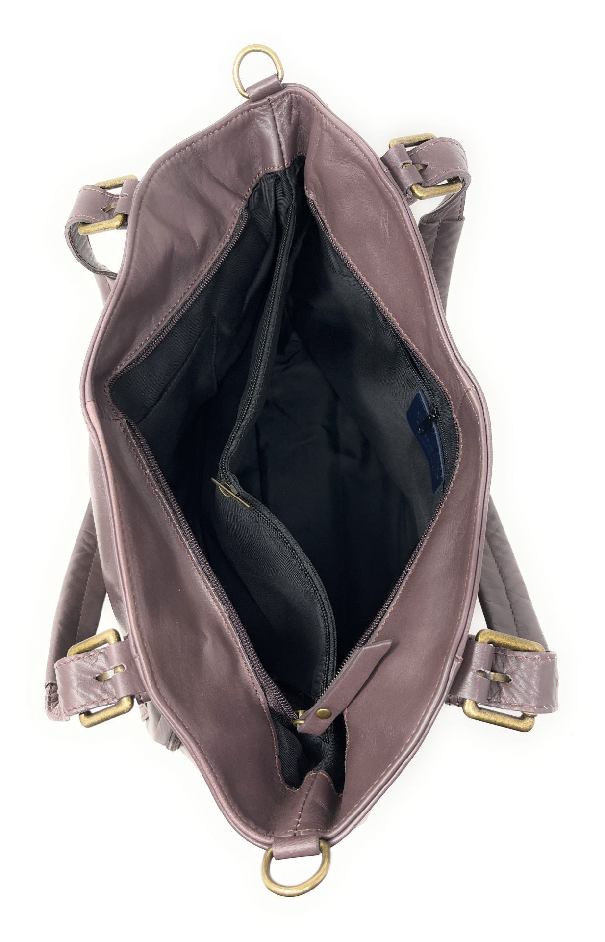 Sac en cuir lisse ELTON Chocolat
