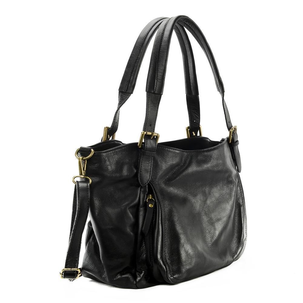 Sac en cuir lisse ELTON Noir