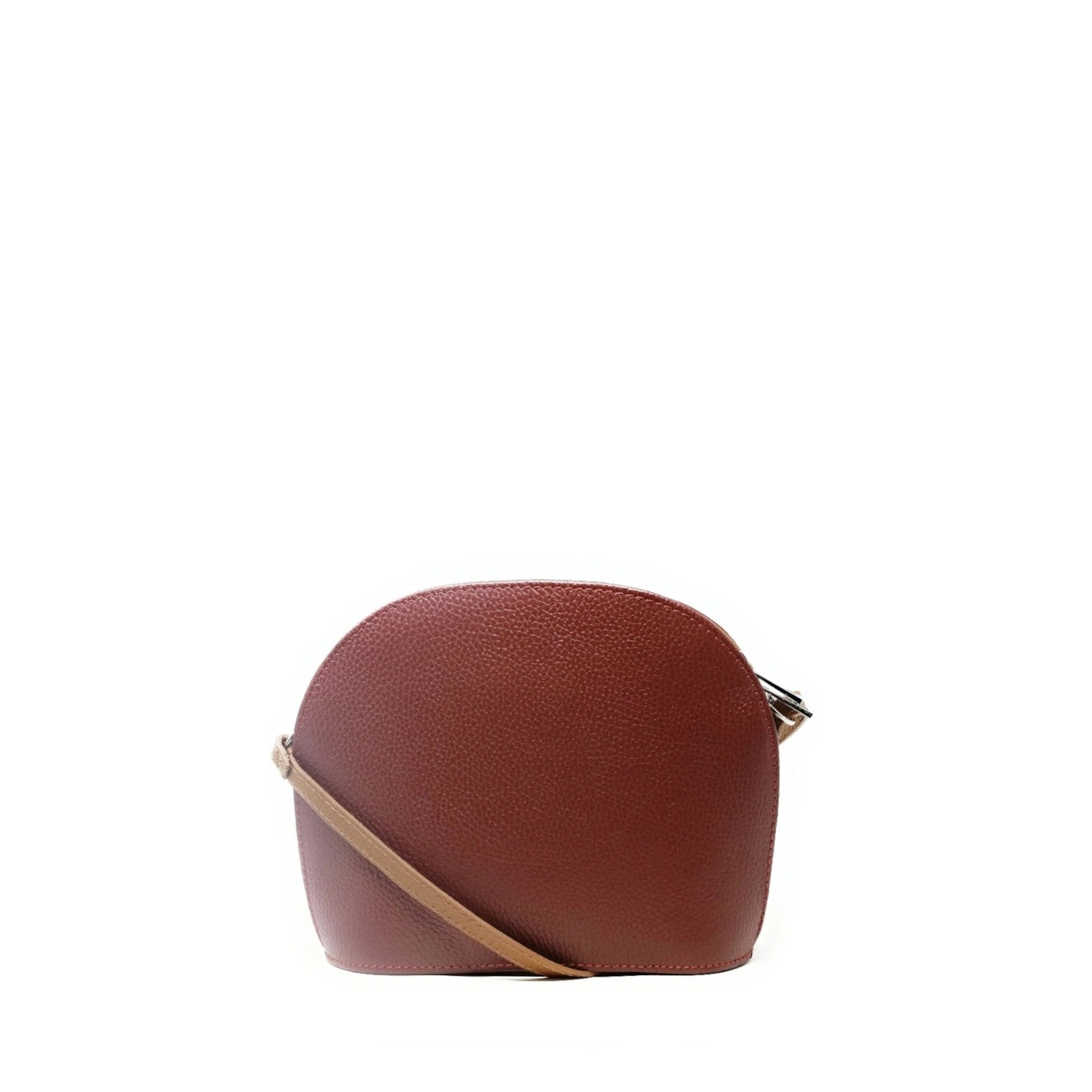 Sac trotteur en cuir grainé NAAN Rouge bordeaux