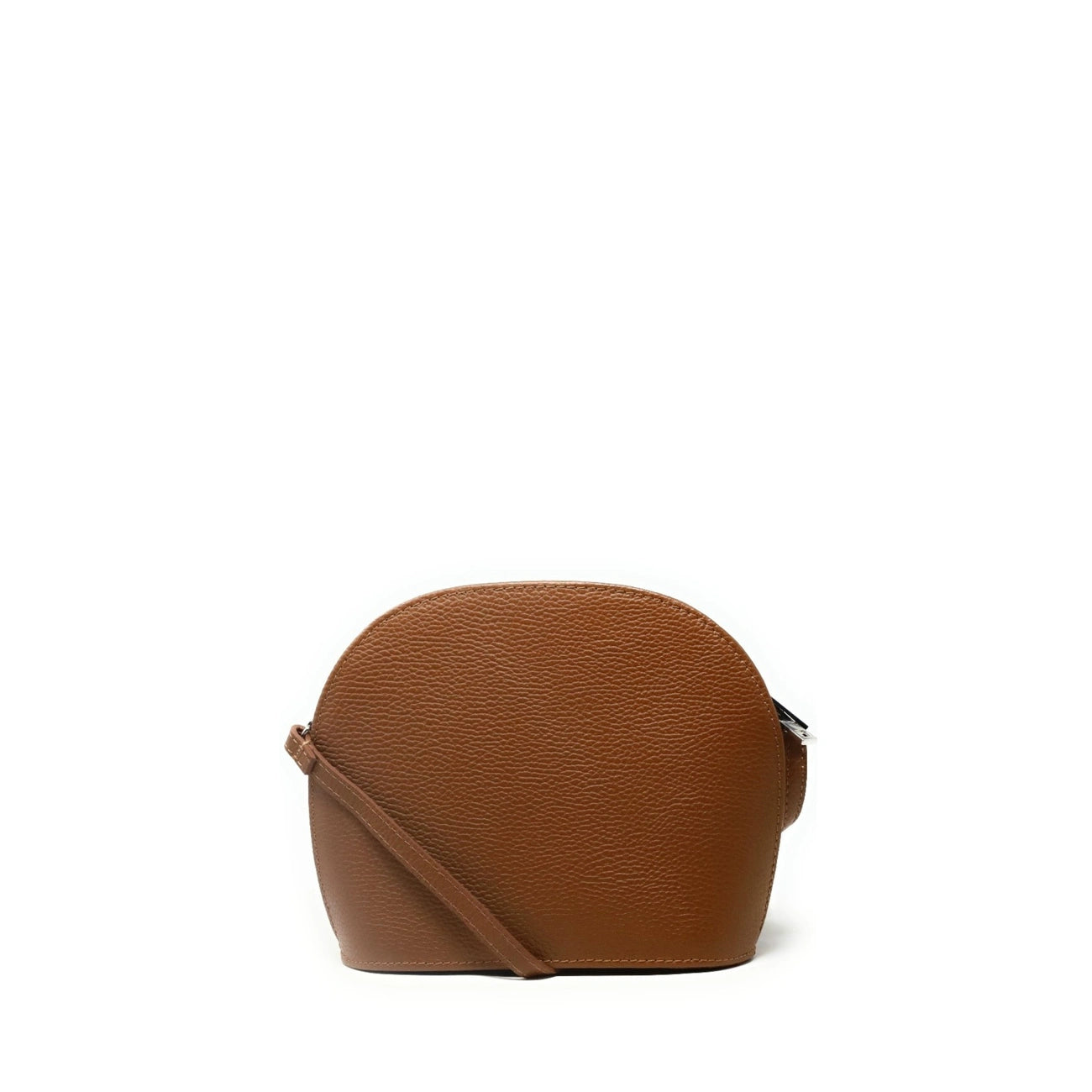Borsa da trotto in pelle a grana NAAN Cammello