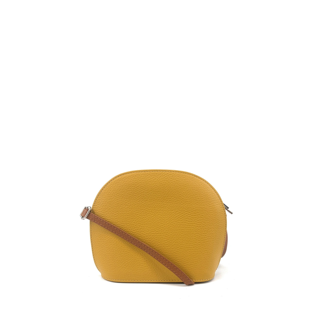 Grained leather trotting bag NAAN Mustard yellow