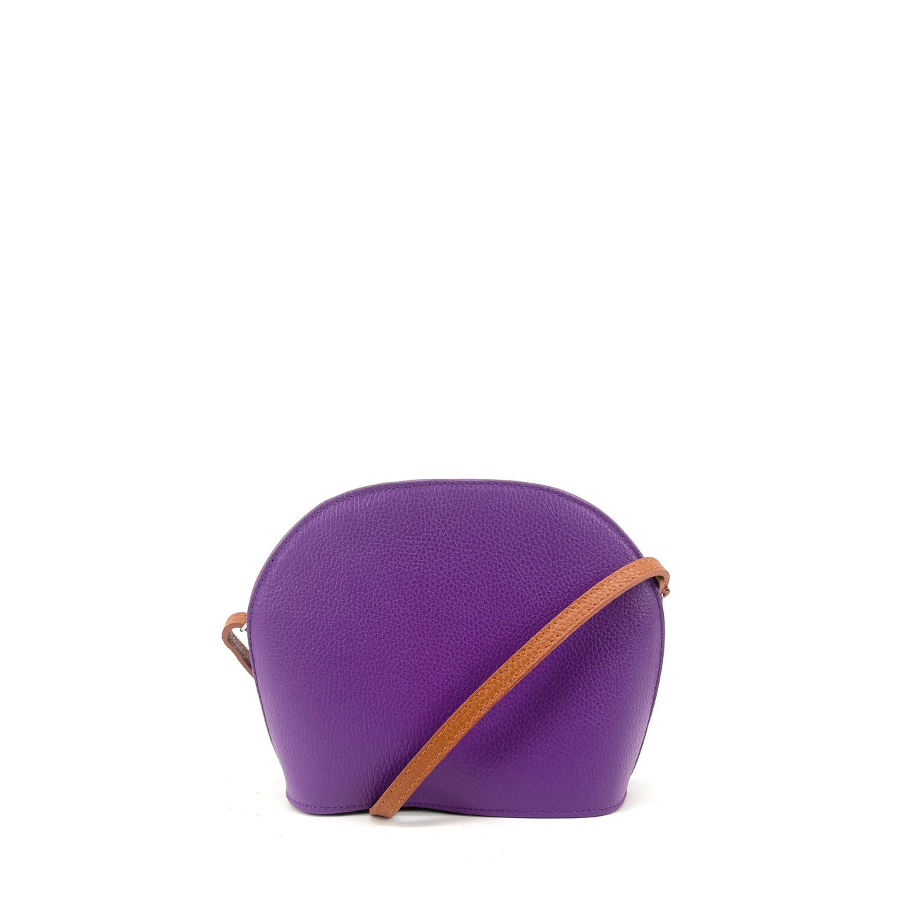 Grained leather trotting bag NAAN Purple