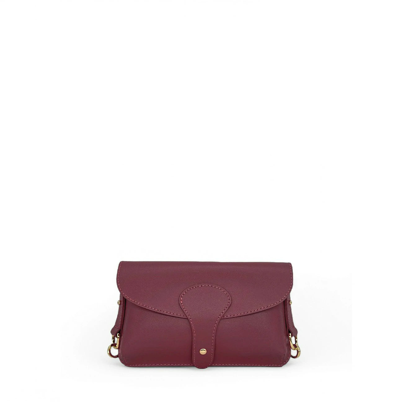 Mini-sac french stick en cuir lisse TOSCA Bordeaux