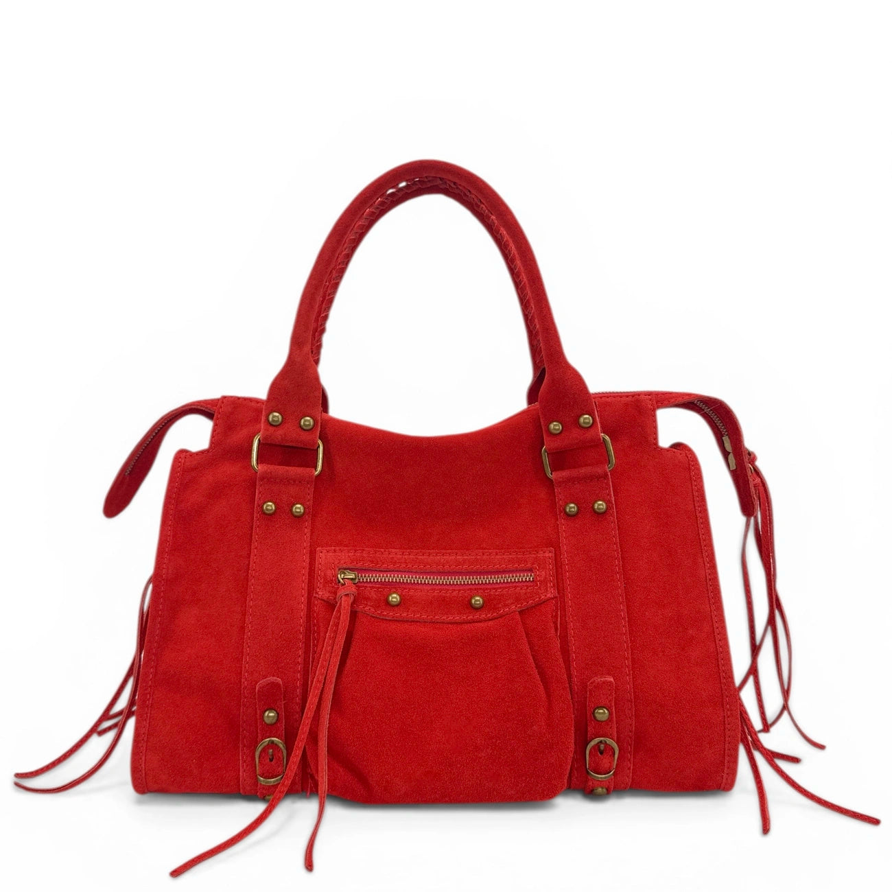 Borsa a mano in camoscio STORM SUEDE – Rosso garanza