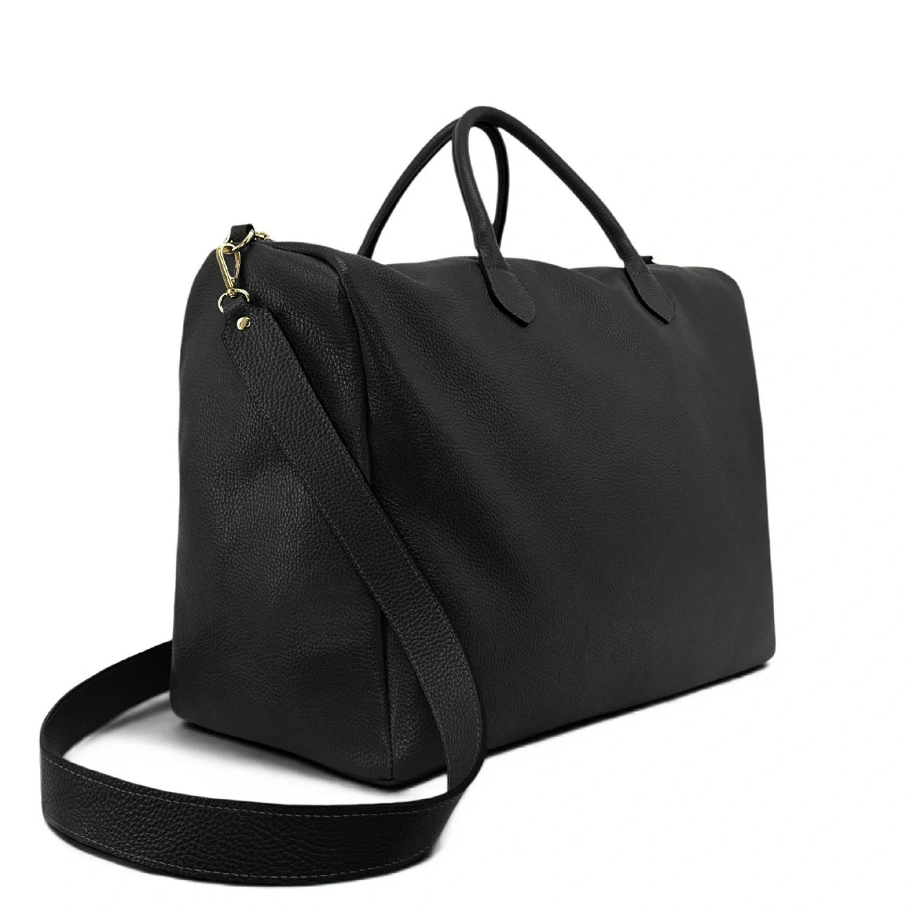Sac de voyage en cuir grainé BERGEN Noir