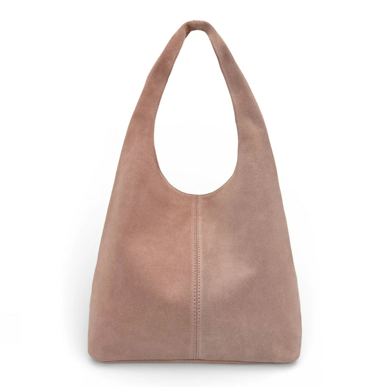 Bag main in shape HOBO suede EVA Camel
