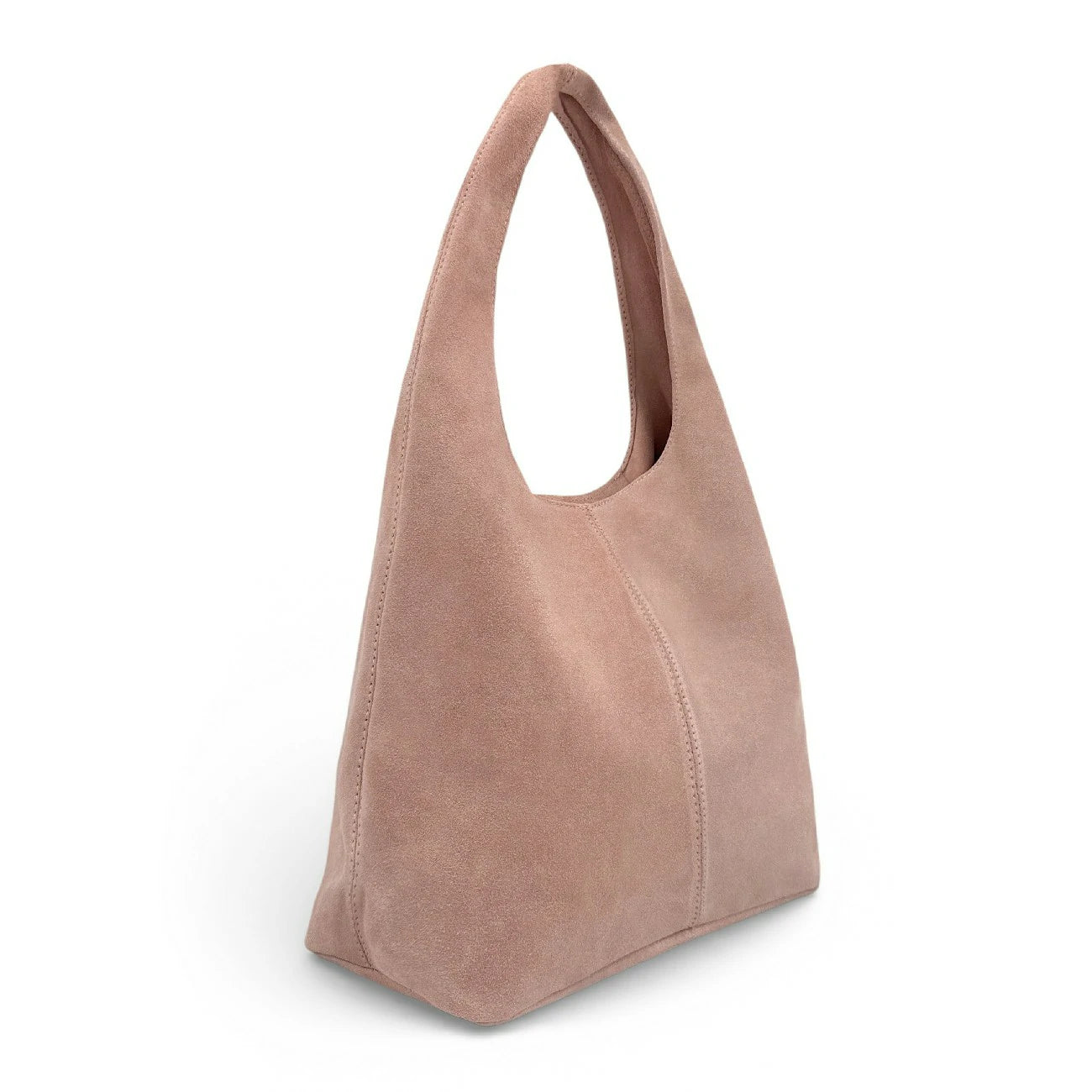 Bag main in shape HOBO suede EVA Camel