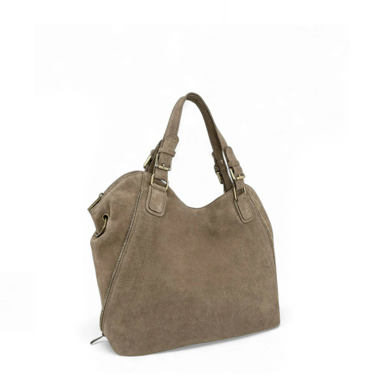 Bag cabas in Italian leather and canvas BALI Mole