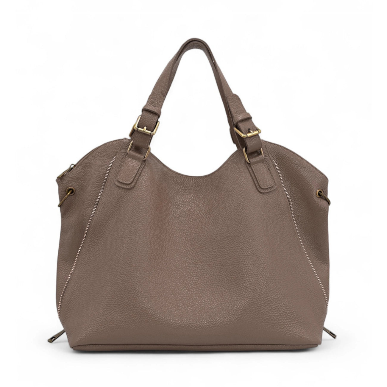 Borsa a tracolla in pelle grana CAMELIA Mole scura