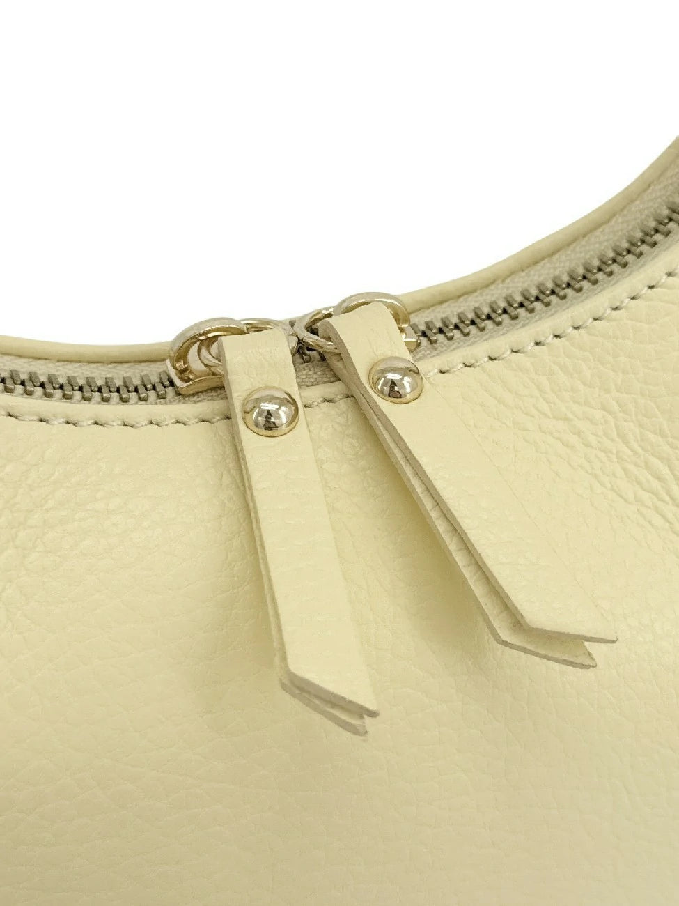 Halbmondtasche aus genarbtem Leder SILOE Softgelb