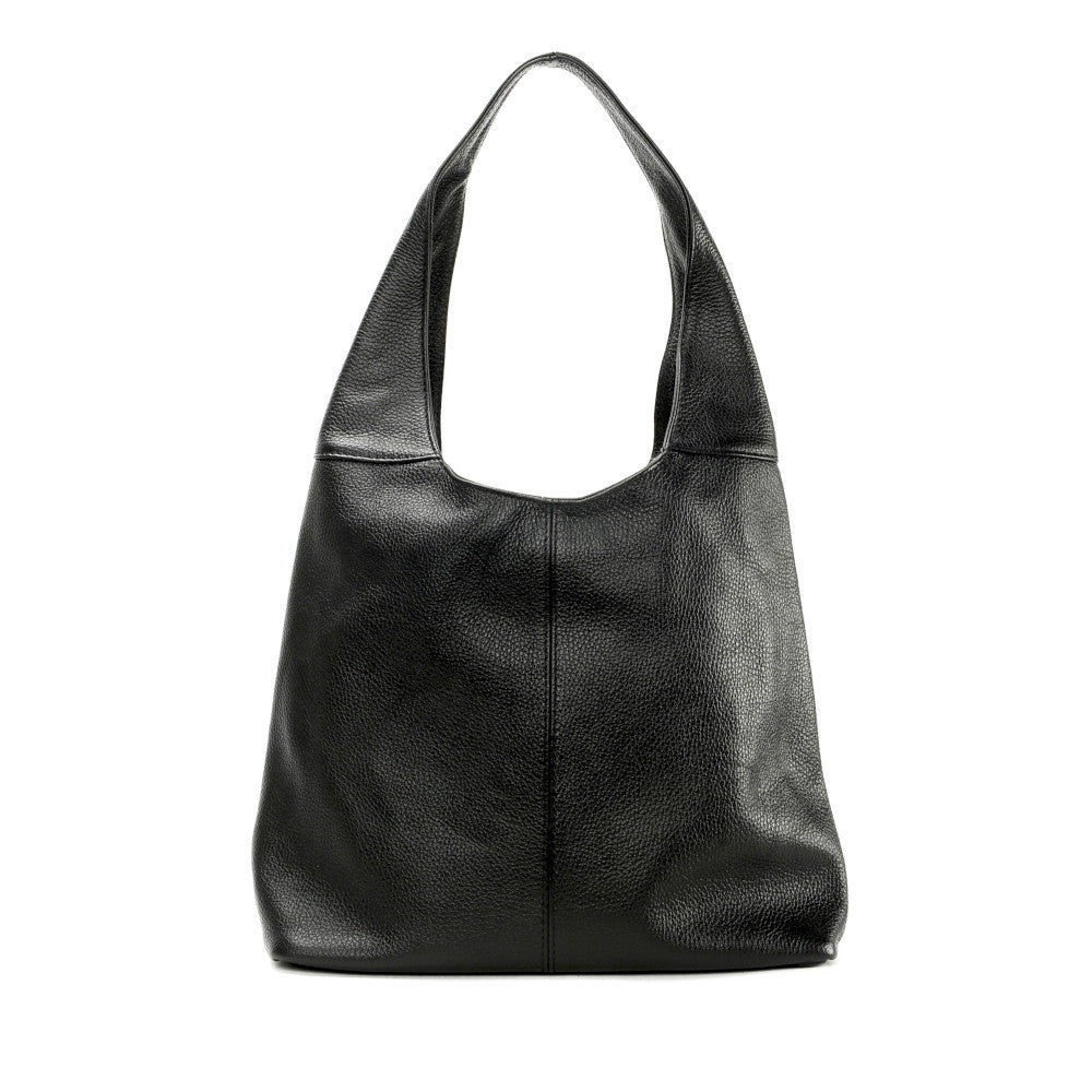 Sac HOBO en cuir grainé ELLEN Noir