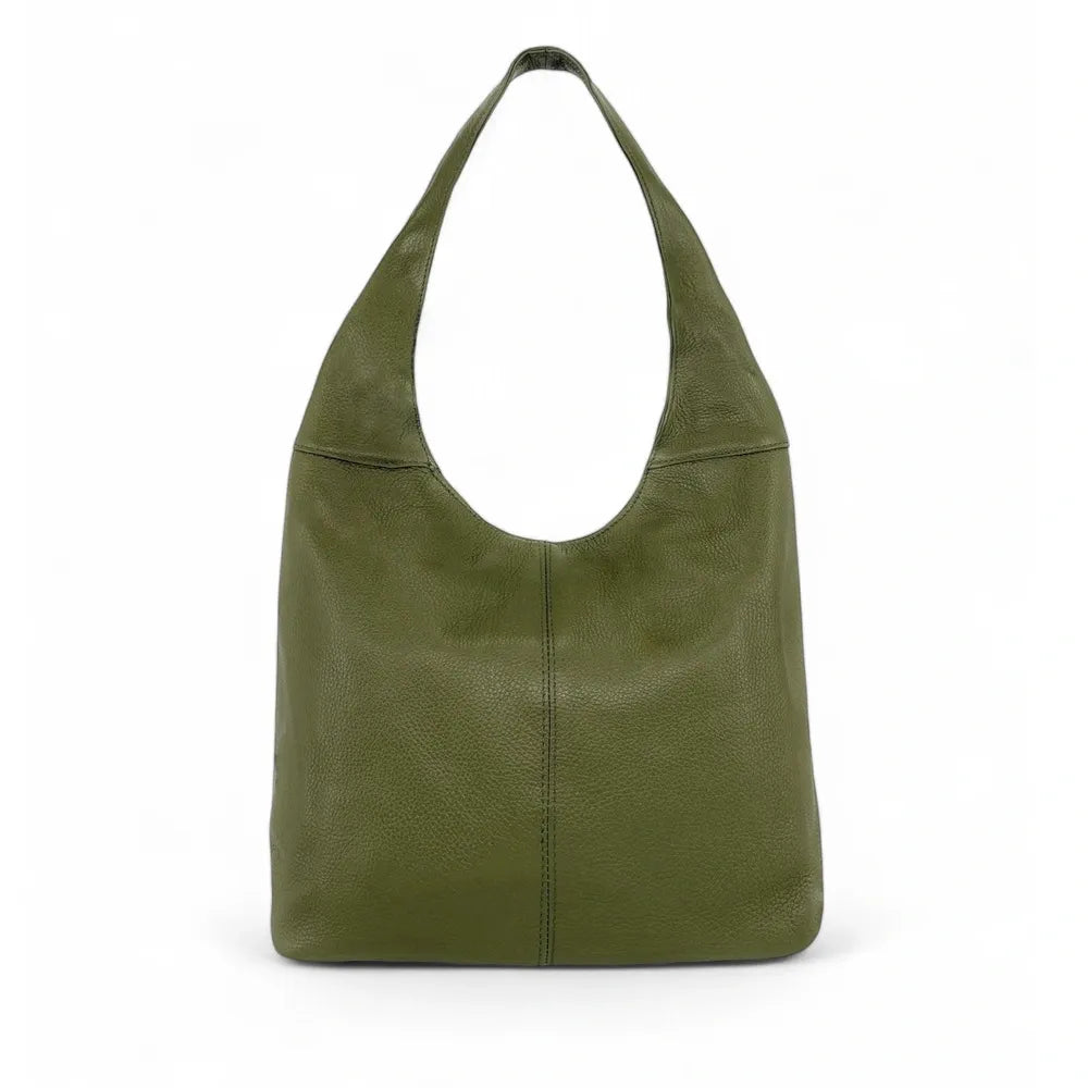 Sac HOBO en cuir grainé ELLEN Kaki