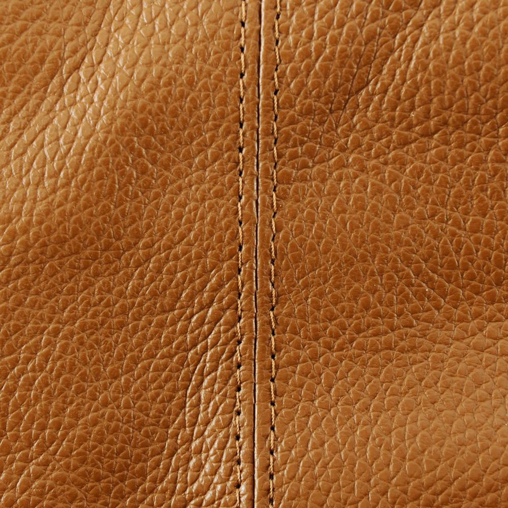 Sac HOBO en cuir grainé ELLEN Cognac foncé