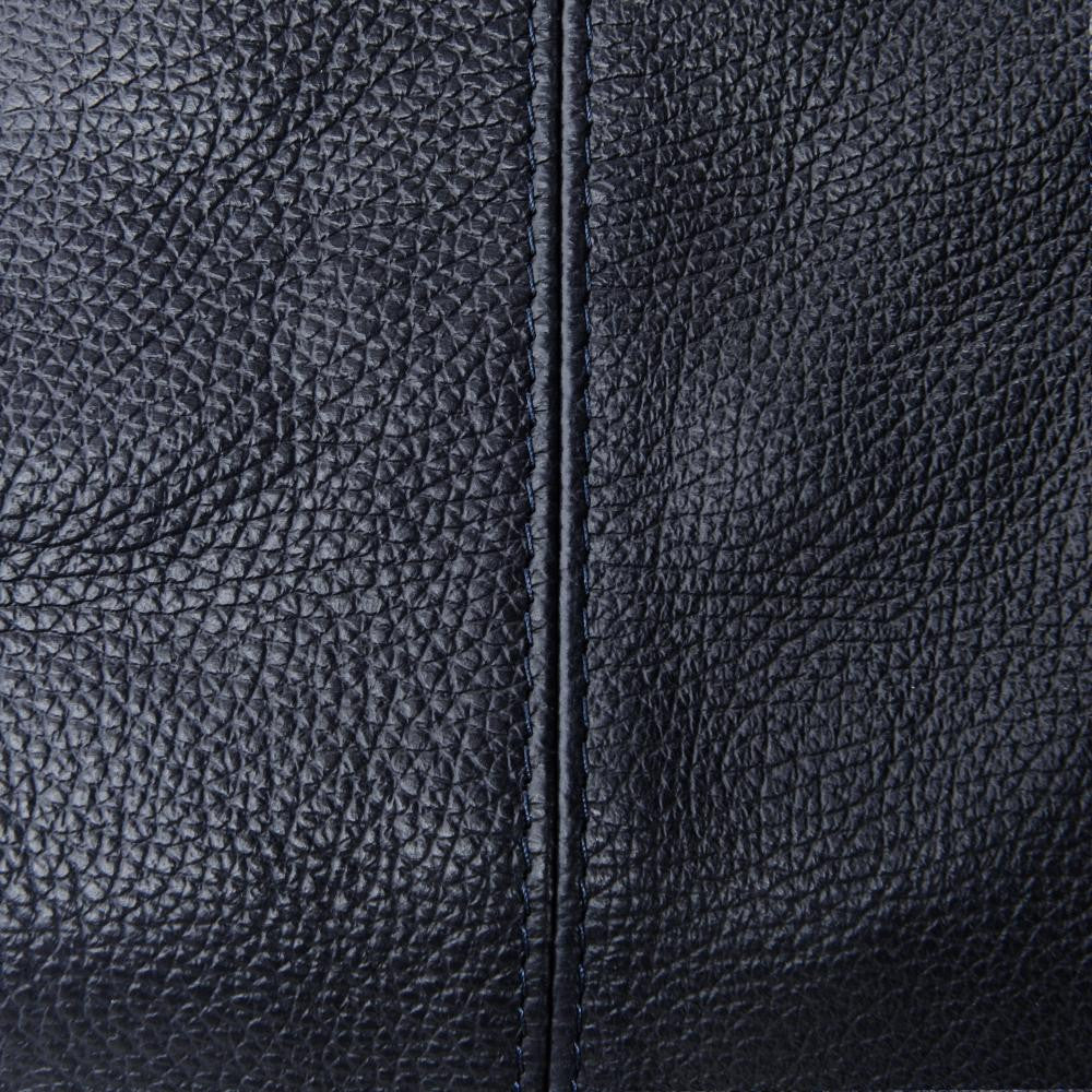 Sac HOBO en cuir grainé ELLEN Bleu marine