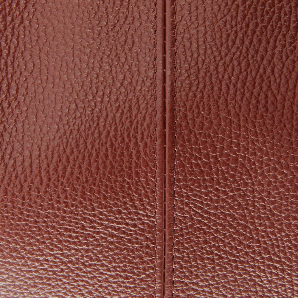 Sac HOBO en cuir grainé ELLEN Rouge foncé
