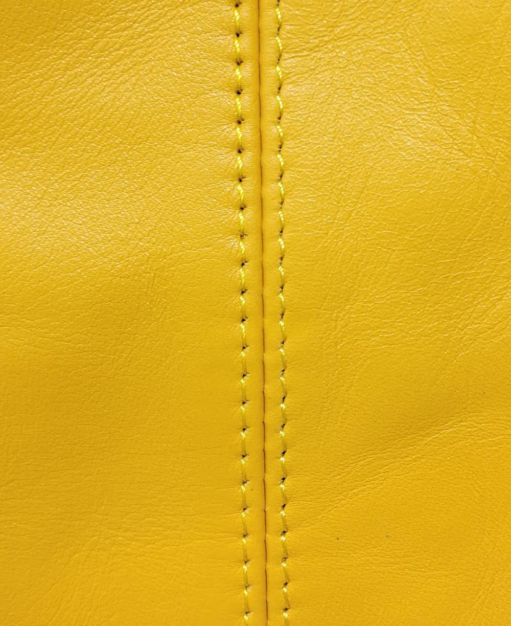 Sac HOBO en cuir lisse NEW AGE Jaune tournesol