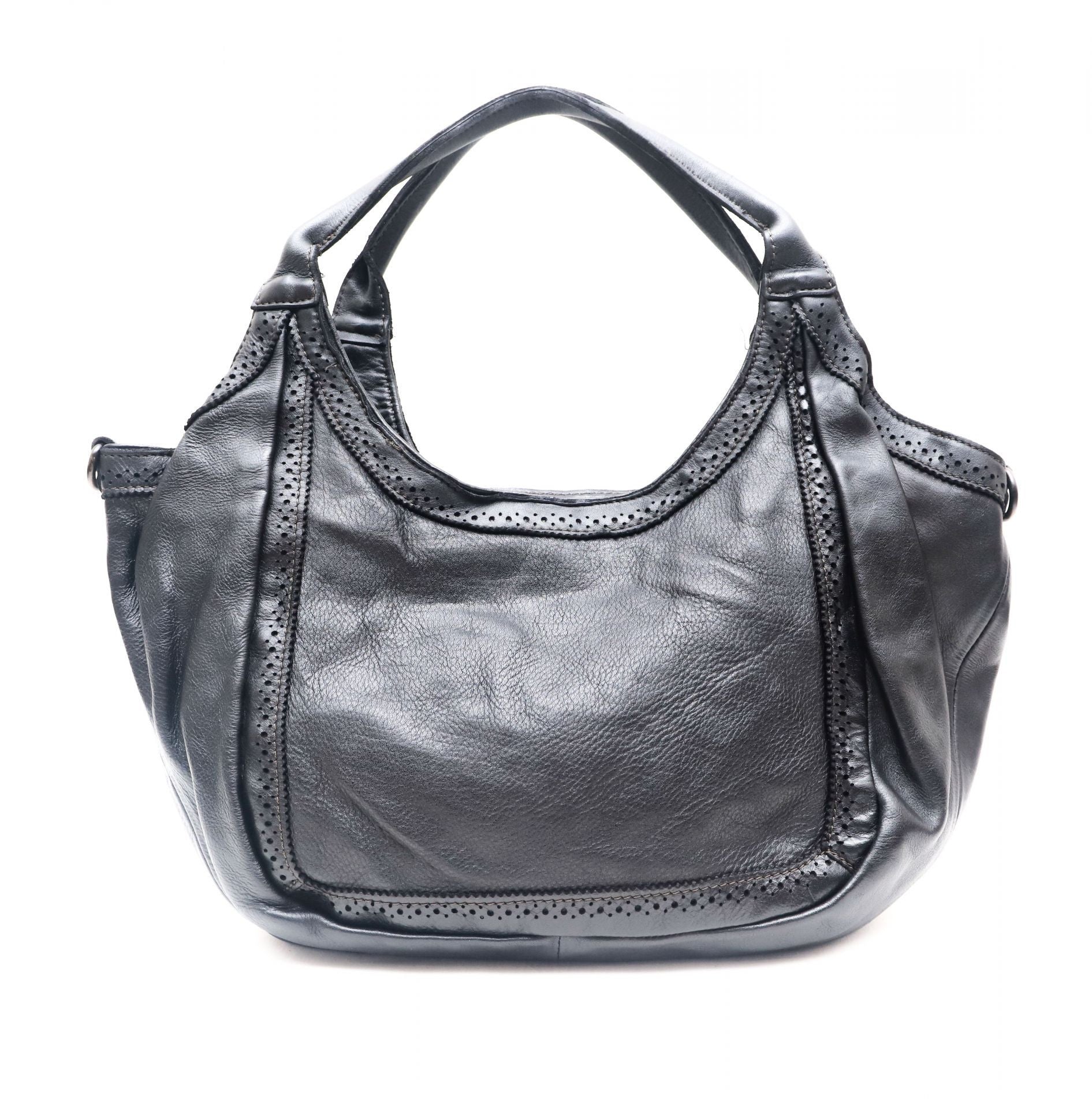 Sac HOBO en cuir vintage MISS DEBUSSY Noir