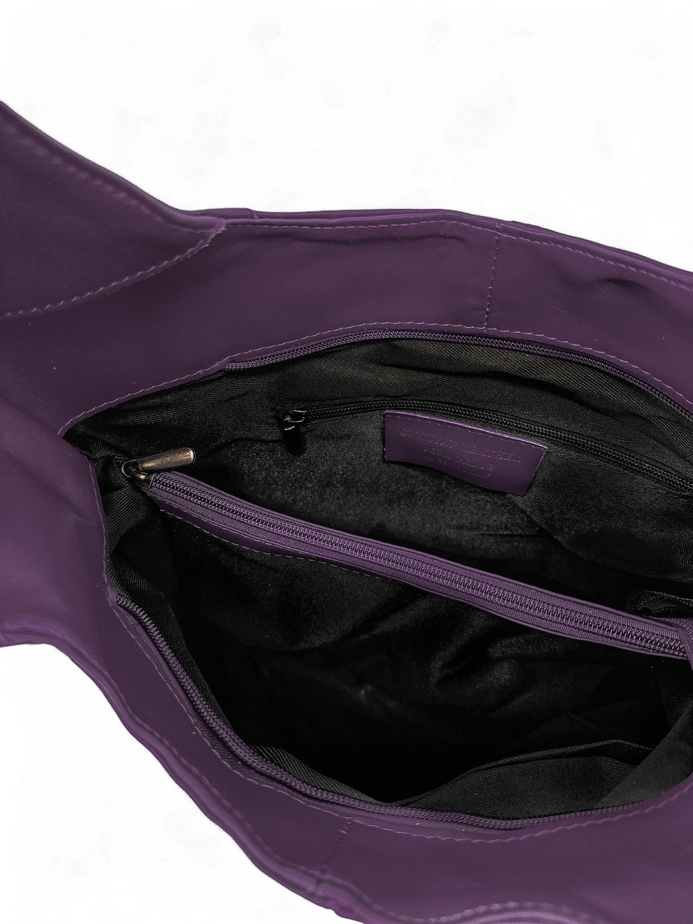 NEW AGE smooth leather hobo bag, Purple