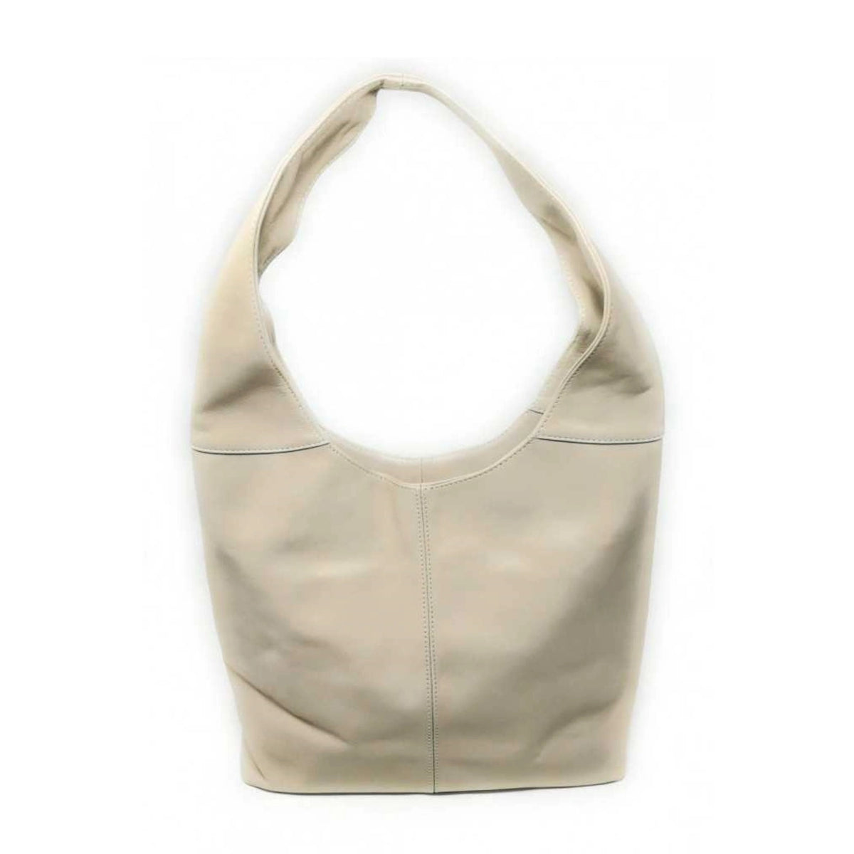 Bag HOBO smooth leather NEW AGE Cream beige