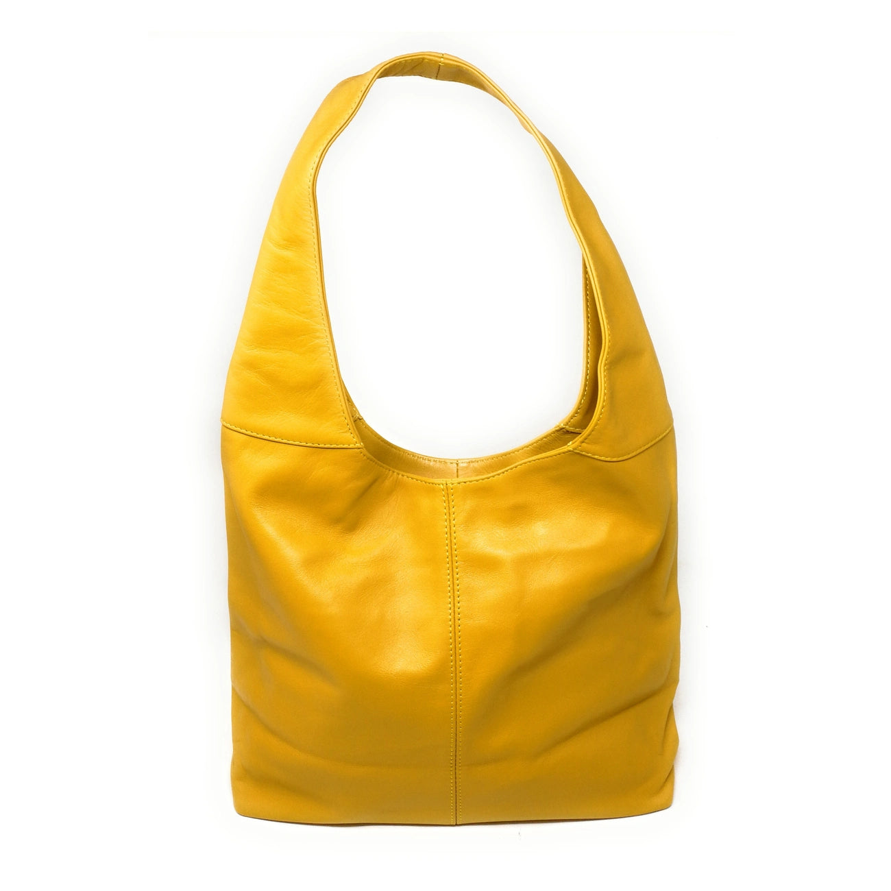 Bag HOBO smooth leather NEW AGE Sunflower yellow