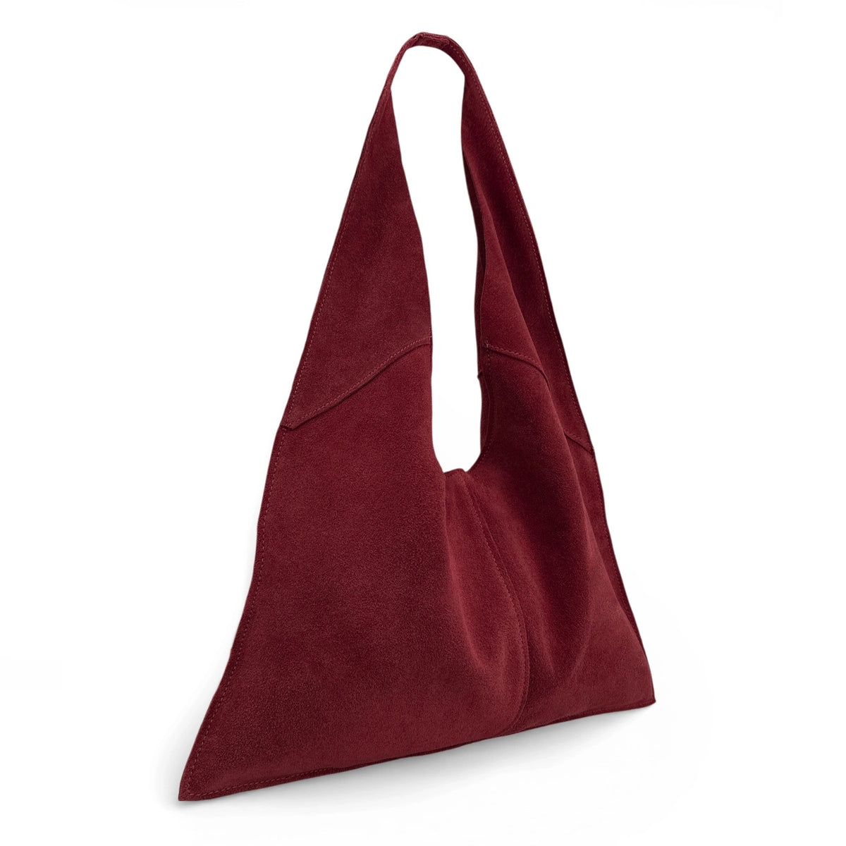 Borsa hobo in pelle nabuk NEW EVE verde mandorla