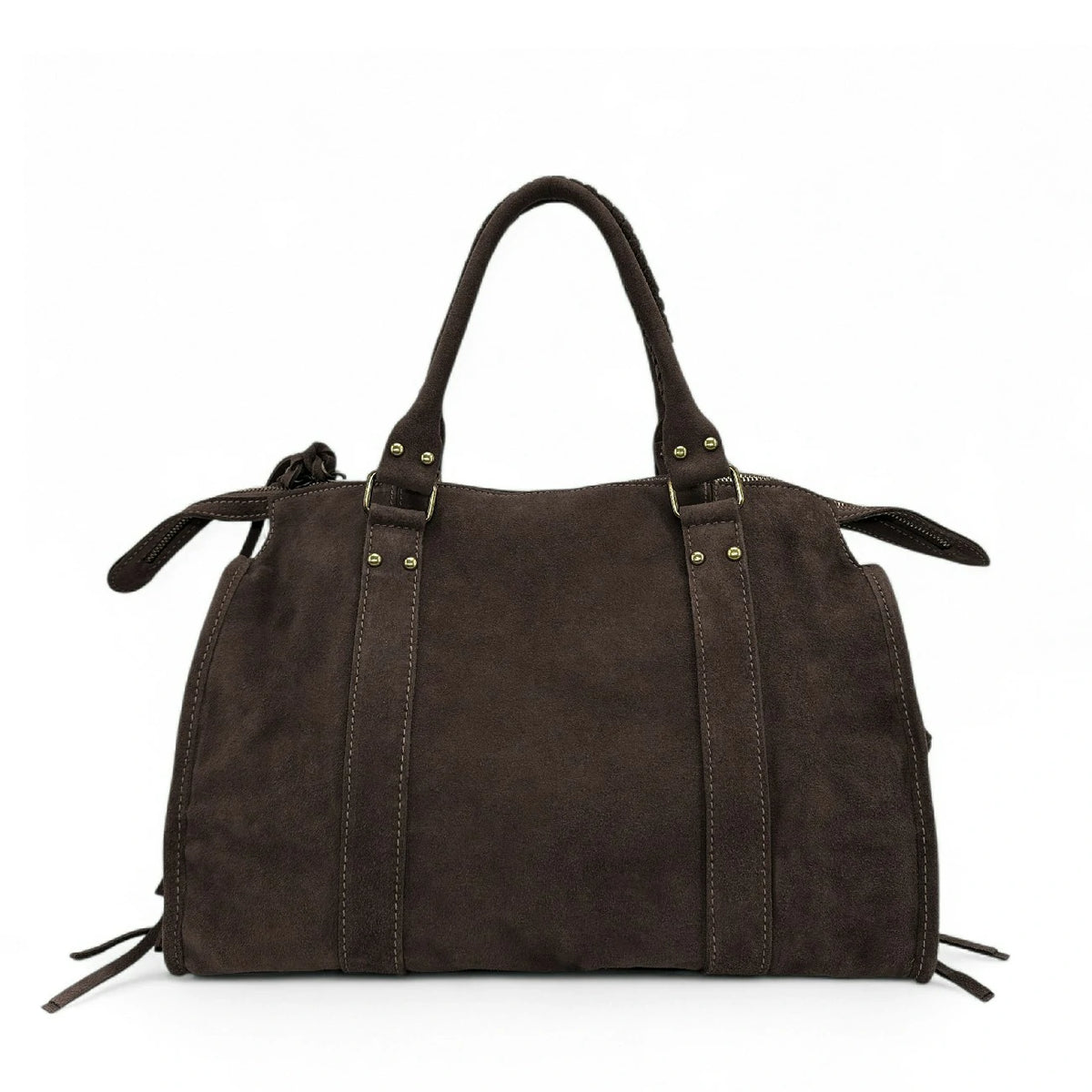 Bolso de mano en ante STORM SUEDE marrón cacao