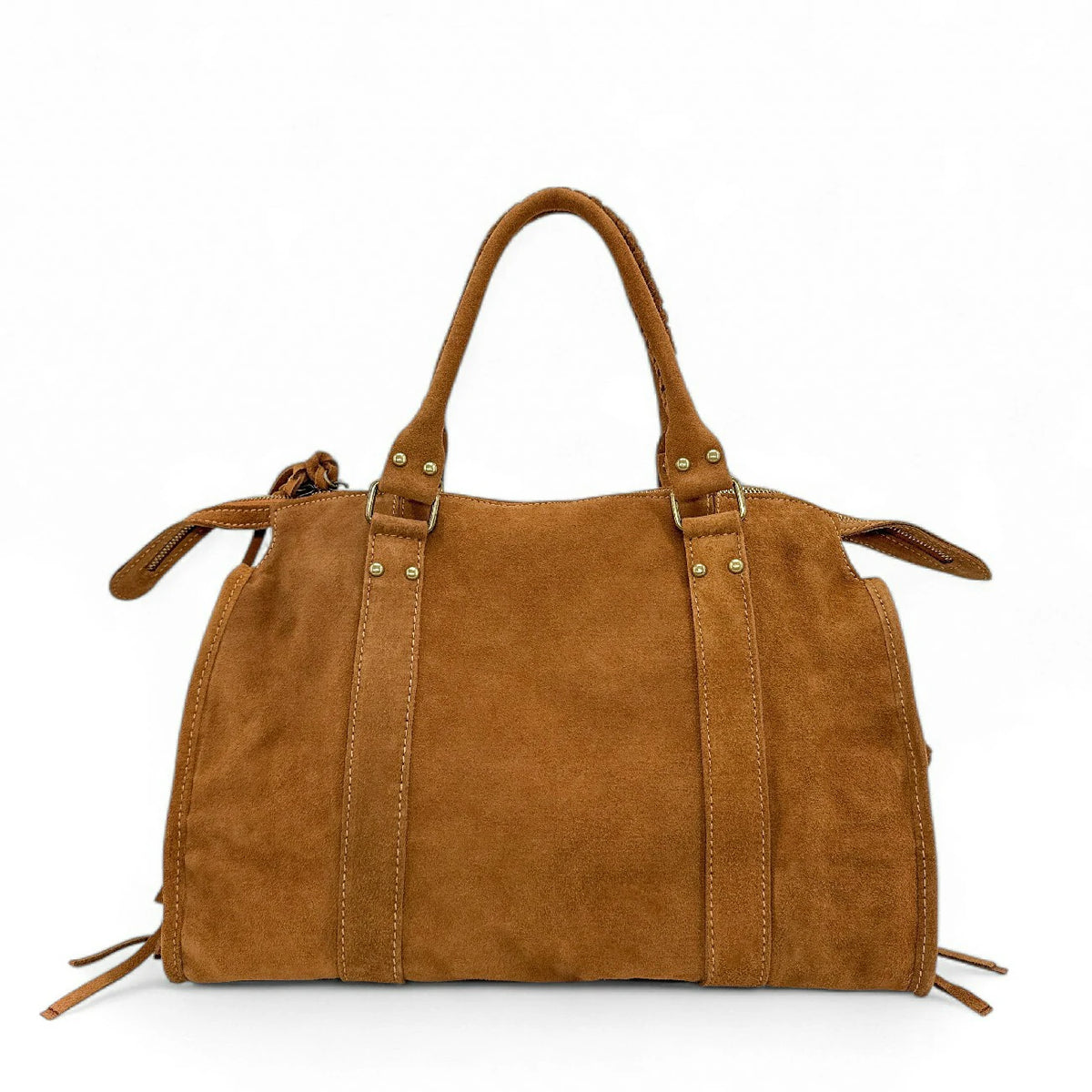 Bolso de mano de ante STORM SUEDE Marrón camel oscuro