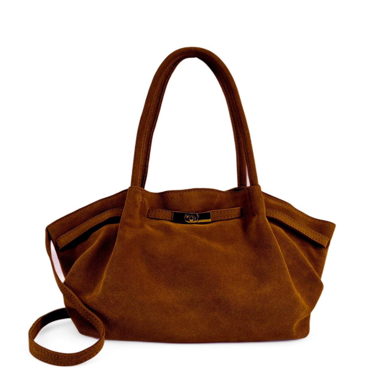 Sac cabas loose en daim ALANA Cannelle