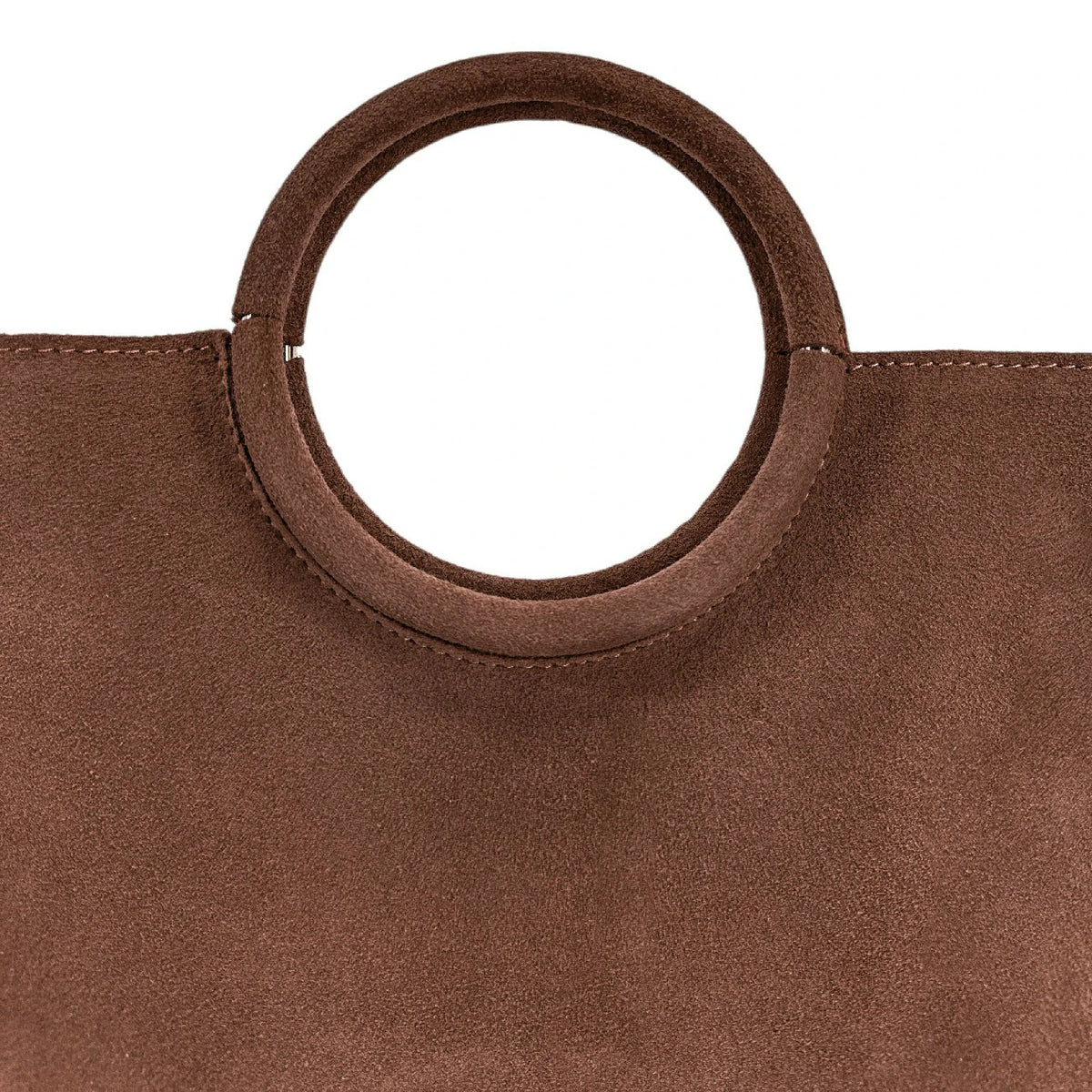 Bolso de mano en ante CHARLOTTE Marrón castaño