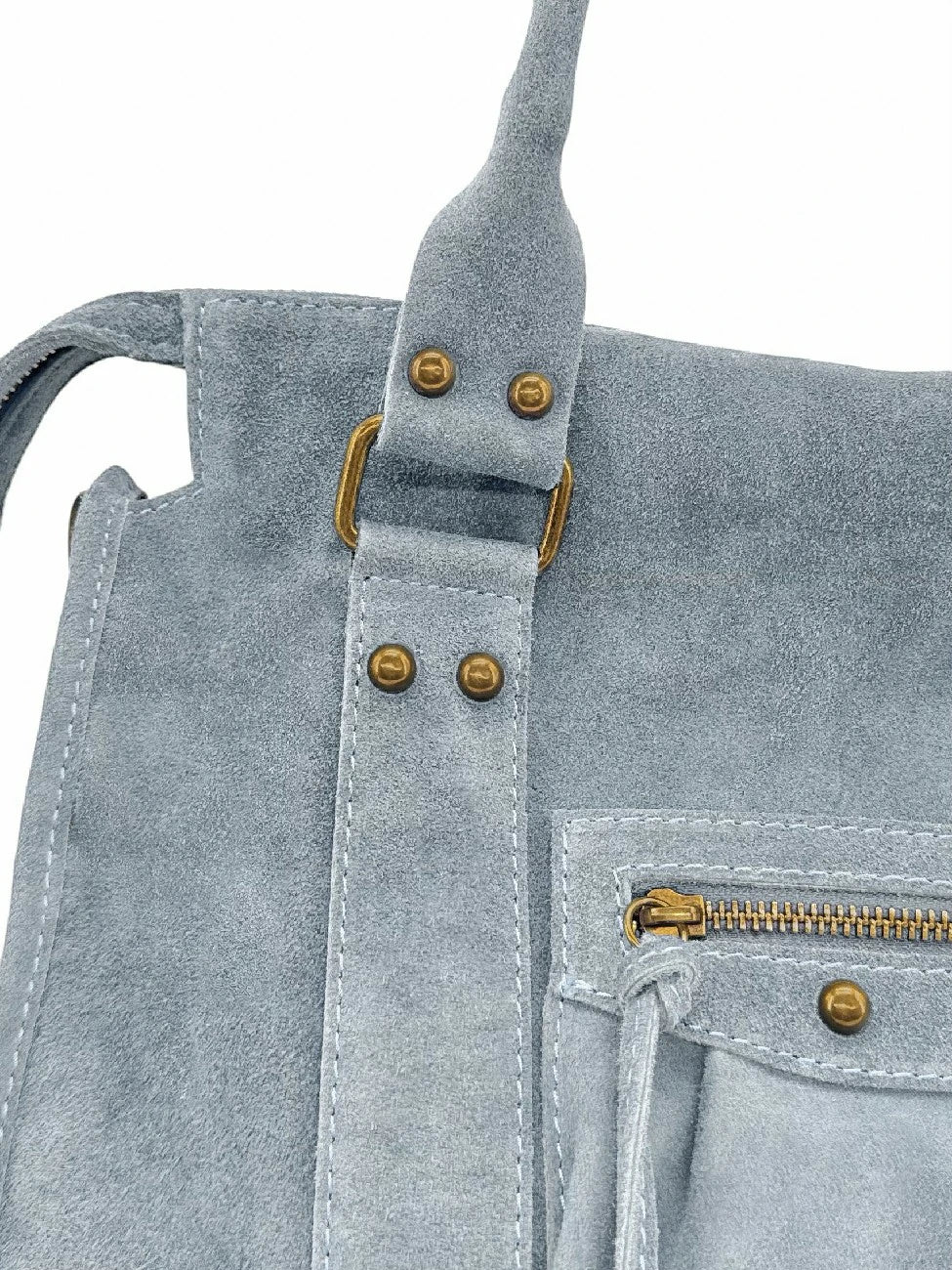 Bolso de mano de ante STORM SUEDE Azul pastel