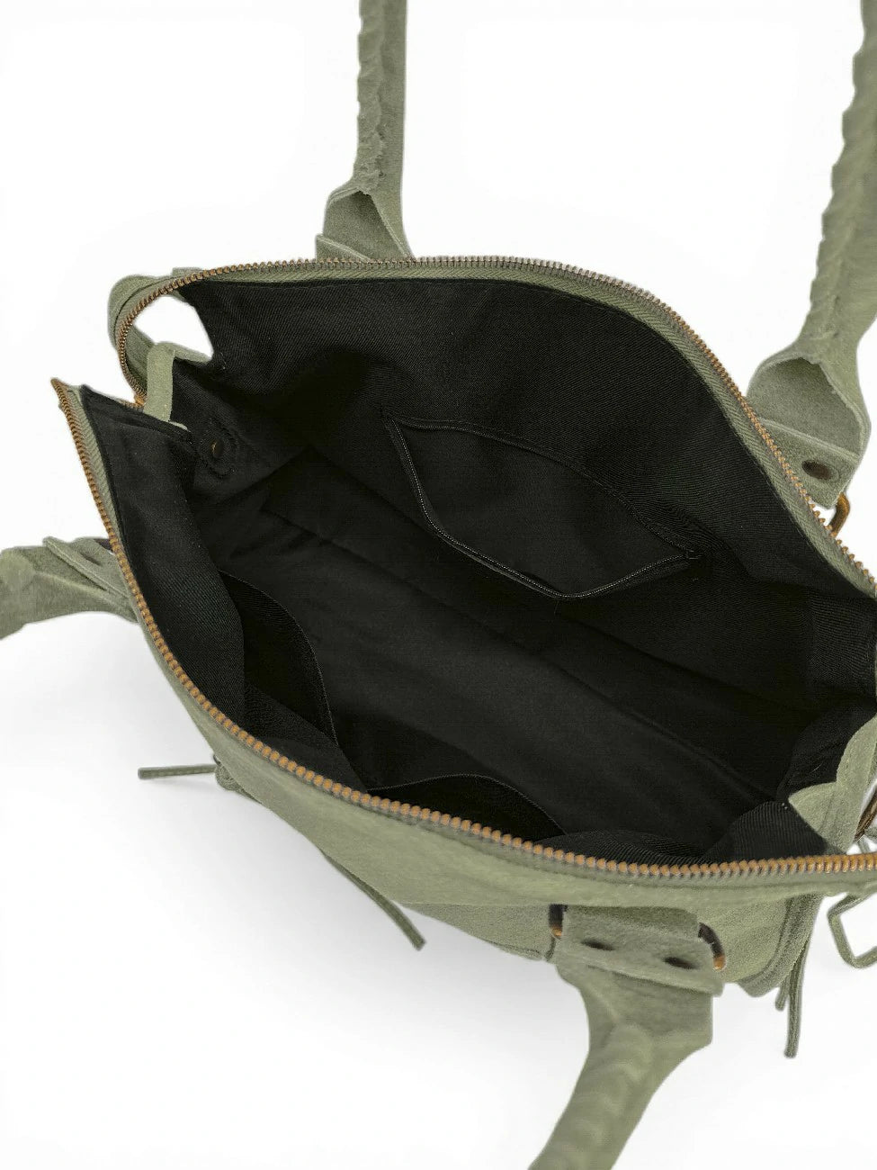 STORM SUEDE suede handbag, Matcha latte
