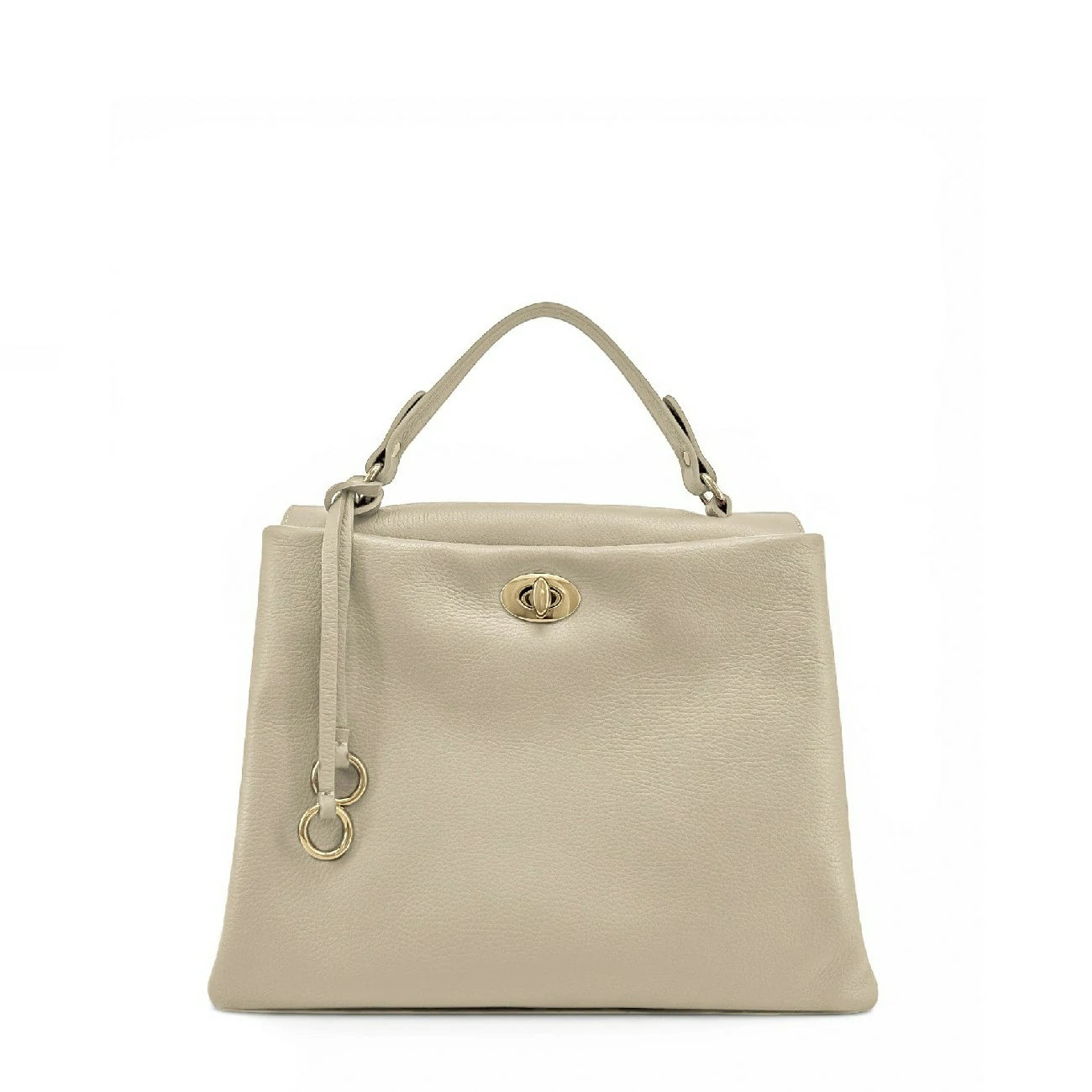 Sac à main en cuir grainé CHELSEA Beige crème