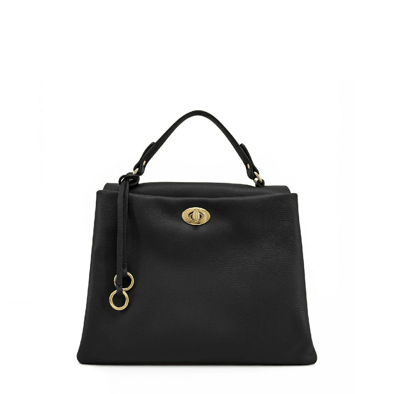 Sac à main en cuir grainé CHELSEA Noir