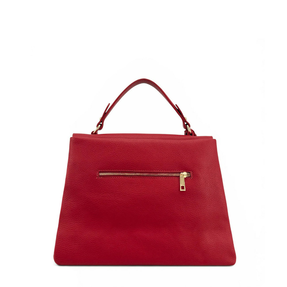 Handtasche aus genarbtem Leder CHELSEA Krapprot